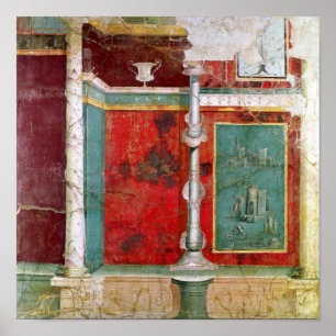Architectural detail with a landscape poster