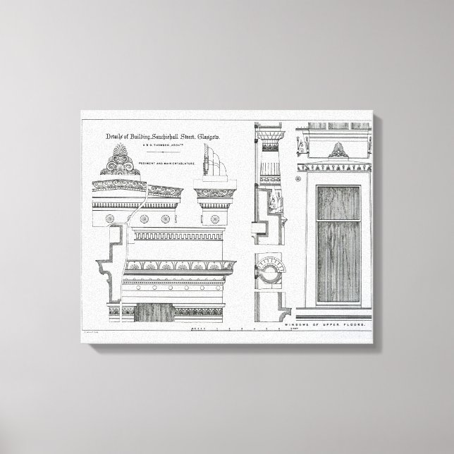 Architectural Details of Grecian Chambers Canvas Print (Front)