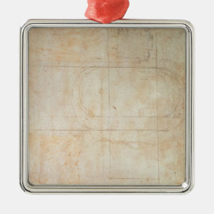 Architectural Drawing Metal Tree Decoration