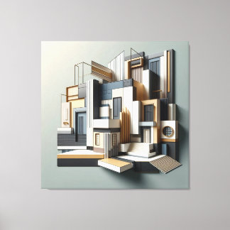 Architectural Façade Abstraction Canvas Print