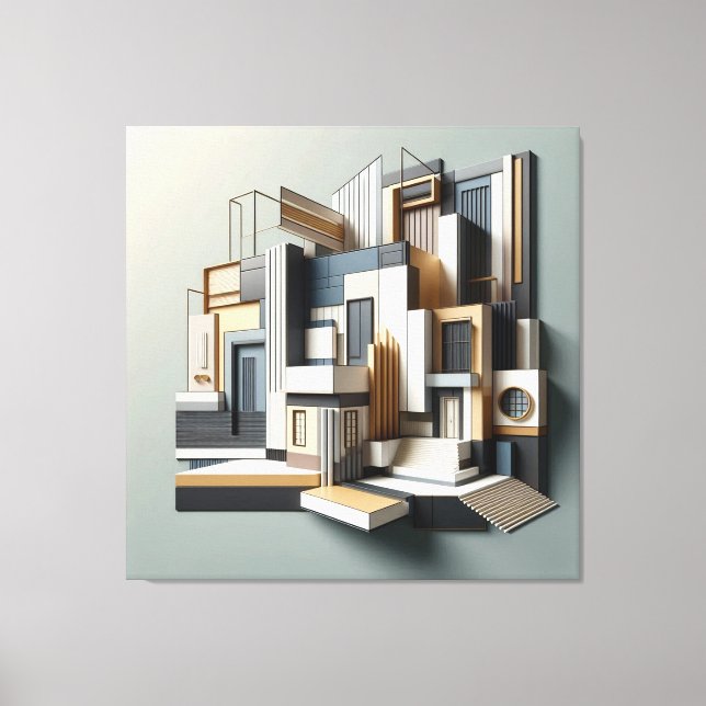Architectural Façade Abstraction Canvas Print (Front)