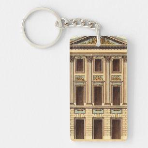 Architectural Facade by Jean Deneufforge Key Ring