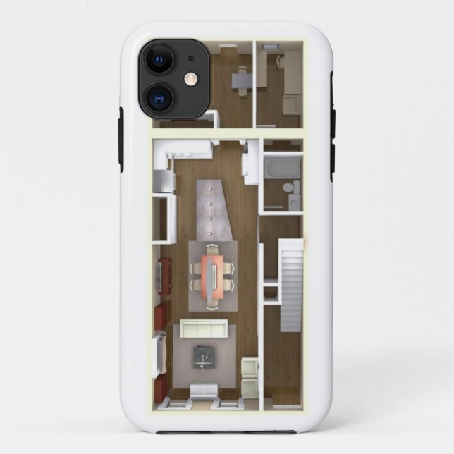 Architectural floor plan phone case (Back)