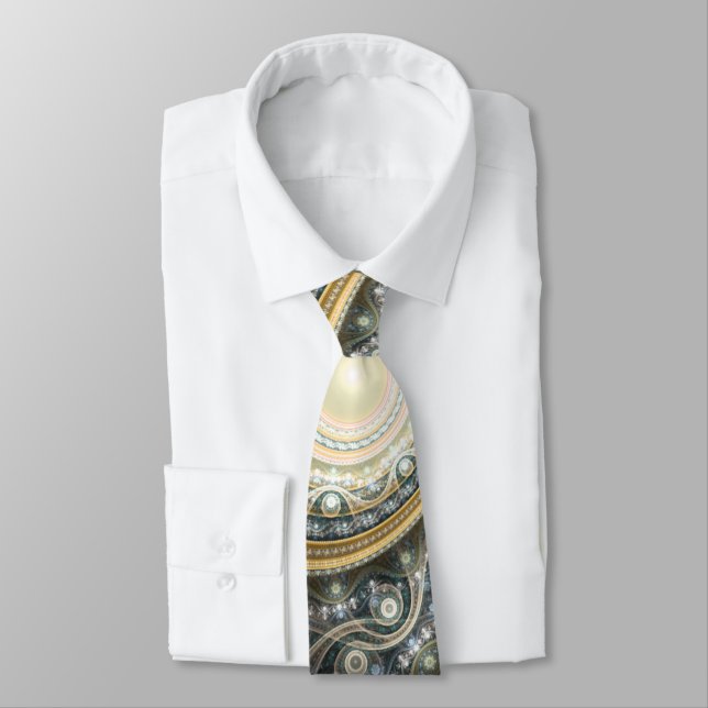 Architectural fractal Neck Tie (Tied)