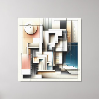 Architectural Geometry Construct Canvas Print