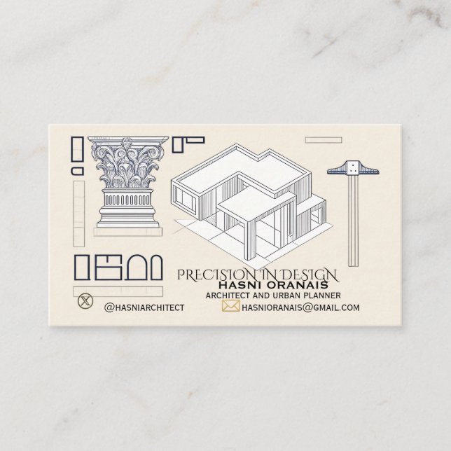 Architectural Harmony – Precision Meets Art Business Card (Front)