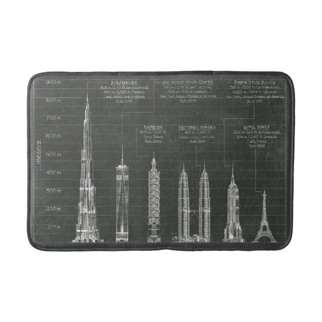 Architectural Heights Bath Mat (Front)
