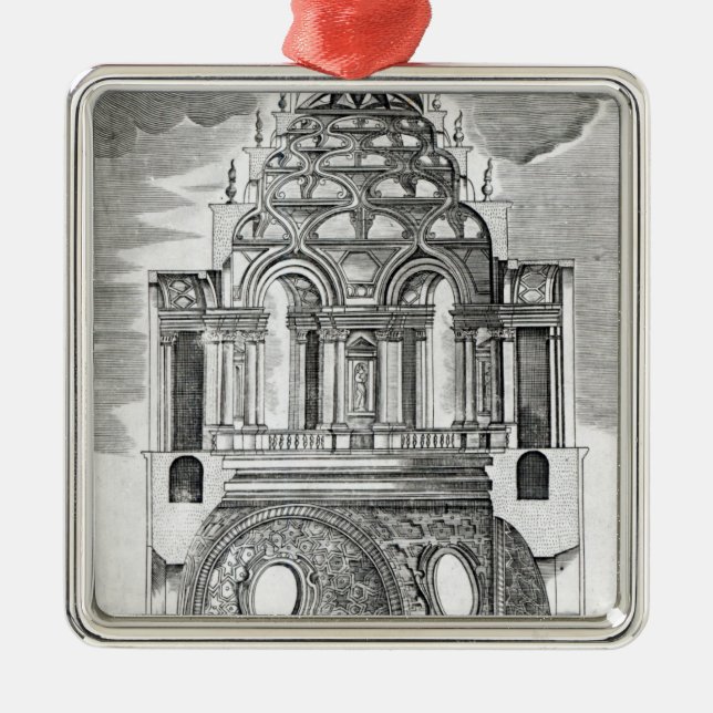Architectural Illustration Metal Tree Decoration (Front)