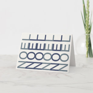 Architectural Line Art Cobalt Xmas Noel Holiday Card
