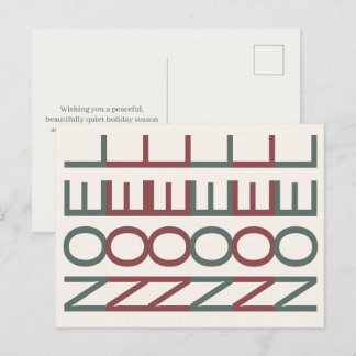Architectural Line Art | Nordic Xmas Noel Holiday Postcard