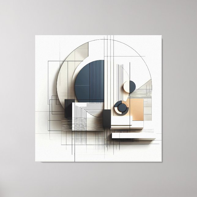 Architectural Line Composition Canvas Print (Front)