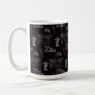 Architectural Line Drawings and Flourishes - black Coffee Mug