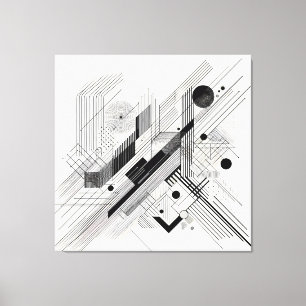 Architectural Line Matrix Canvas Print