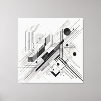Architectural Line Matrix Canvas Print