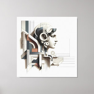Architectural Line Profile Canvas Print