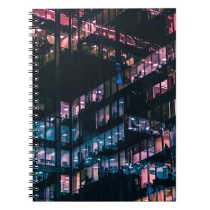 ARCHITECTURAL PHOTOGRAPHY OF BUILDING WITH PEOPLE NOTEBOOK
