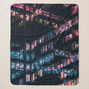 ARCHITECTURAL PHOTOGRAPHY OF BUILDING WITH PEOPLE SHERPA BLANKET