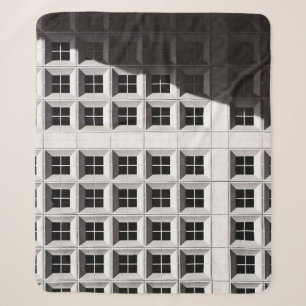 ARCHITECTURAL PHOTOGRAPHY OF WHITE BUILDING SHERPA BLANKET