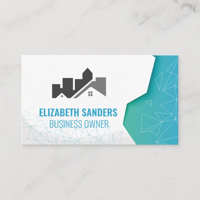 Architectural Real Estate Logo Business Card (Front)