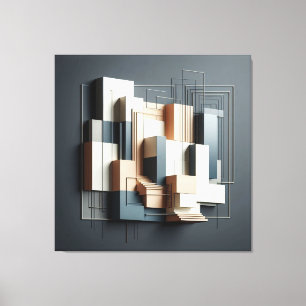 Architectural Relief Structure Canvas Print