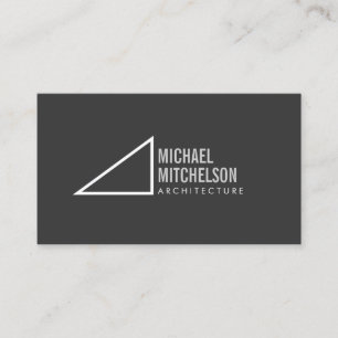 Architectural Right Angle Grey/White Professional Business Card