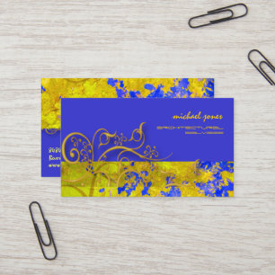 Architectural Salvage/Faux Gold Filigree Swirls Business Card