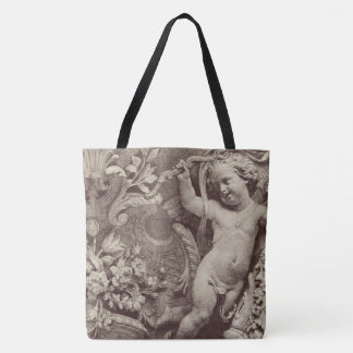 Architectural Scluplted Floral Details Tote Bag
