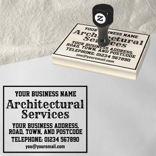 Architectural Services with Name, Address, etc Rubber Stamp (Creator Uploaded)