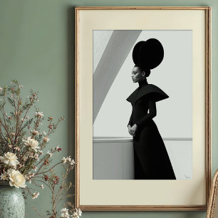 Architectural Silhouette: Monochrome Avant-Garde Poster