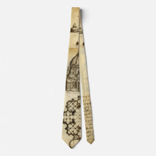 Architectural Sketch by Leonardo da Vinci Tie