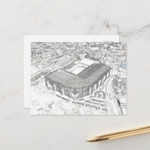 Architectural Sketch of Newcastle Stadium Postcard