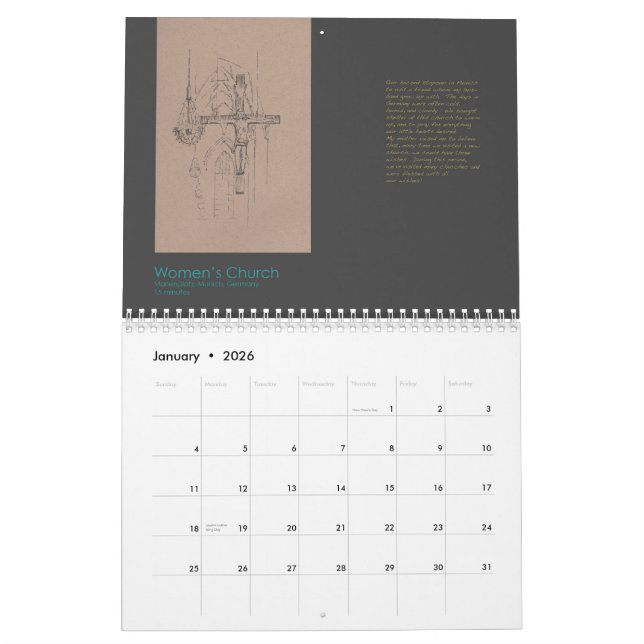 Architectural Sketches Calendar 2012 by Janejira (Jan 2026)