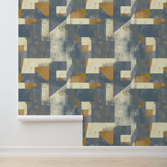 Architectural strict shapes scandinavian colour  wallpaper (Application)