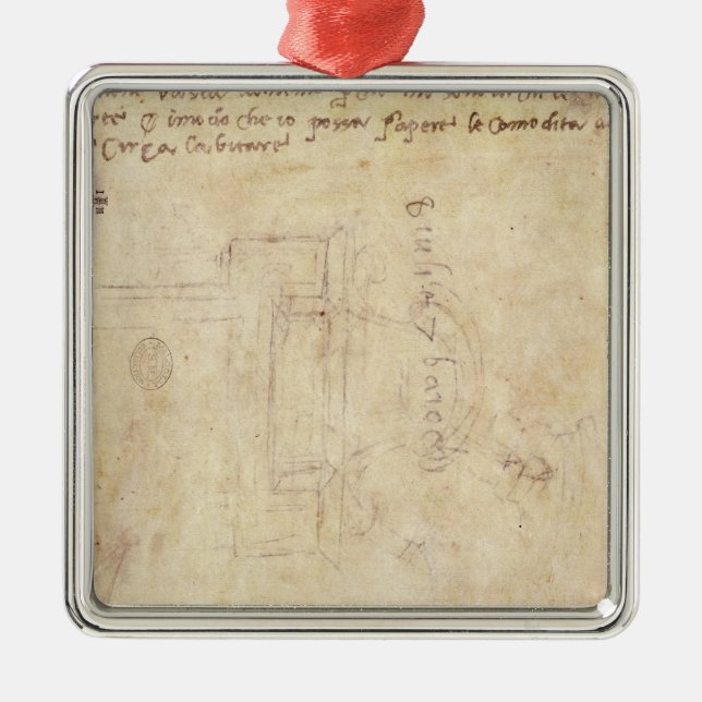 Architectural Study with Notes Metal Tree Decoration (Front)