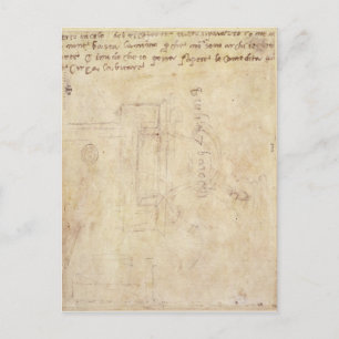 Architectural Study with Notes Postcard