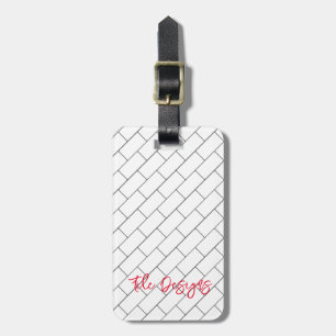 Architectural Subway Tile Modern Business Luggage Tag