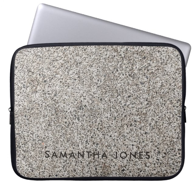 Architectural Texture white concrete stone granit Laptop Sleeve (Front)