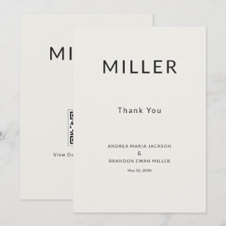 Architectural Thank You QR Wedding Card