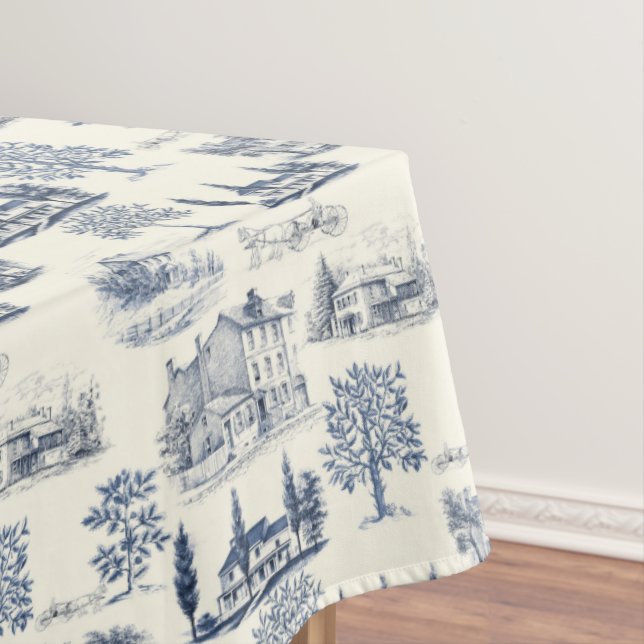 Architectural Toile Tablecloth (In Situ)