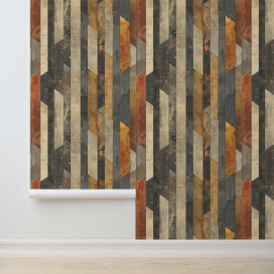 Architectural vertical strict shape vintage style wallpaper