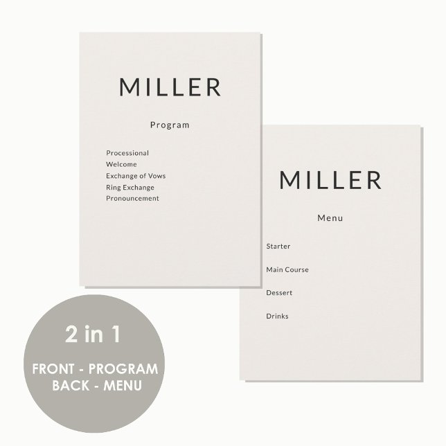 Architectural Wedding Program Menu (Creator Uploaded)