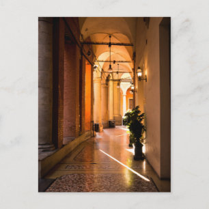 Architecture and Portico in Bologna Italy Postcard