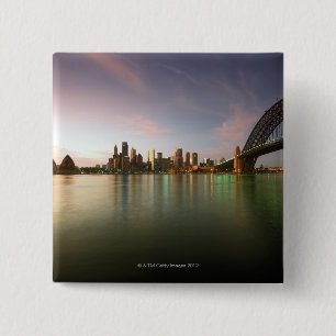 Architecture Australia Bridge Calm Cities City 15 Cm Square Badge