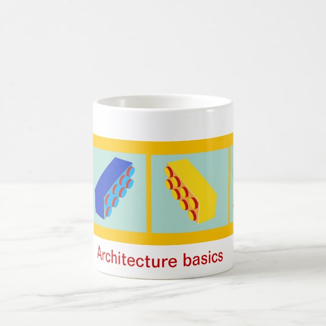 'Architecture basics' building toy blocks Mug (Center)