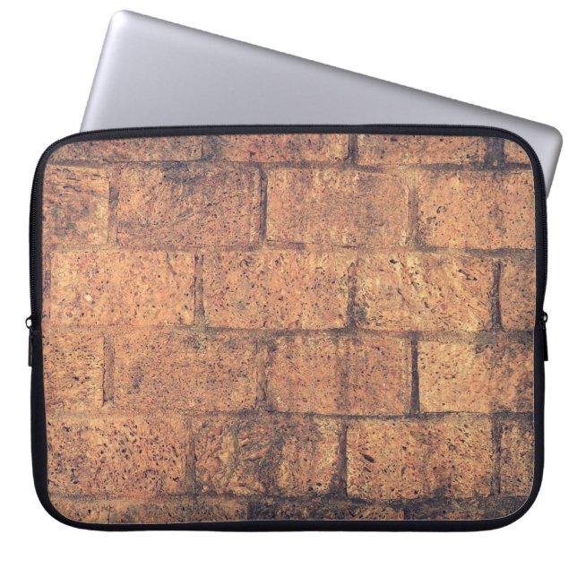 Architecture bricks wall stoneworks laptop sleeve (Front)