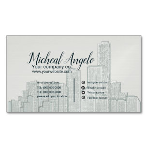 Architecture business card magnet