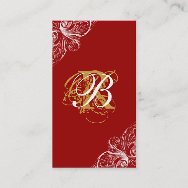 Architecture Business Card Wedding Planner Red (Front)