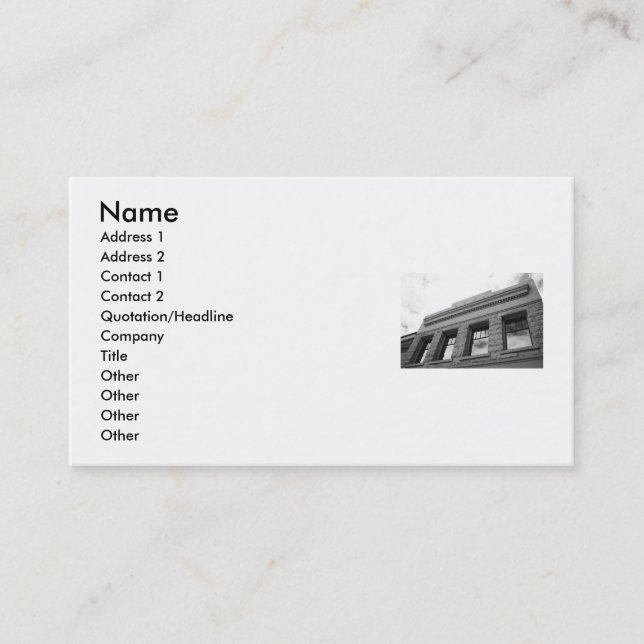 Architecture Details Business Card (Front)