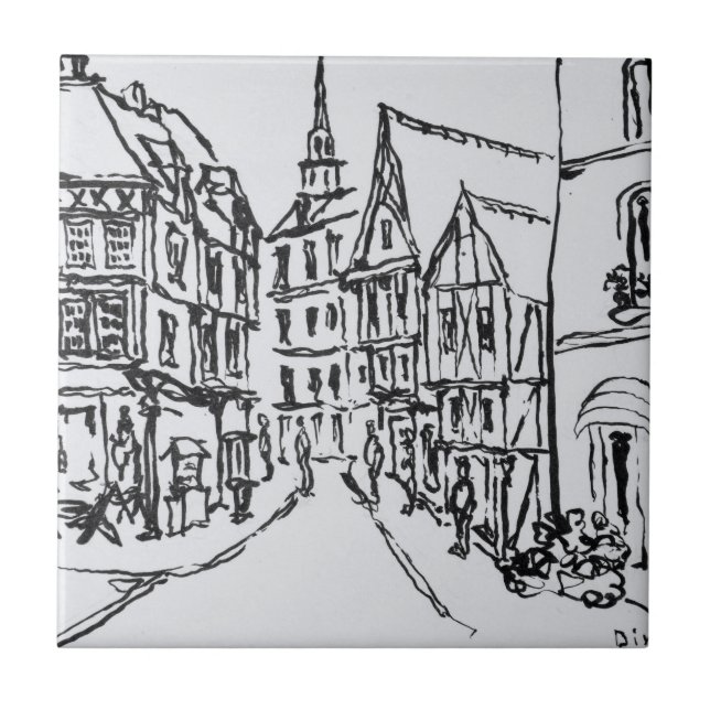 Architecture | Dinan, Brittany, France Tile (Front)