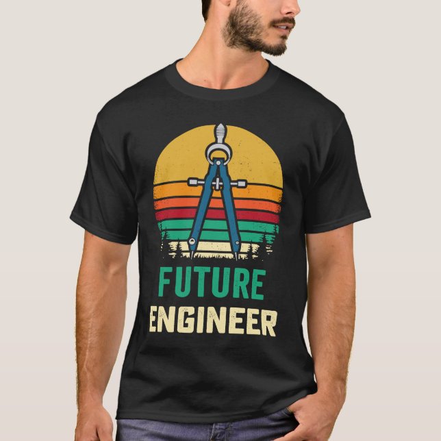 Architecture Drafting Student Compass Engineer Too T-Shirt (Front)